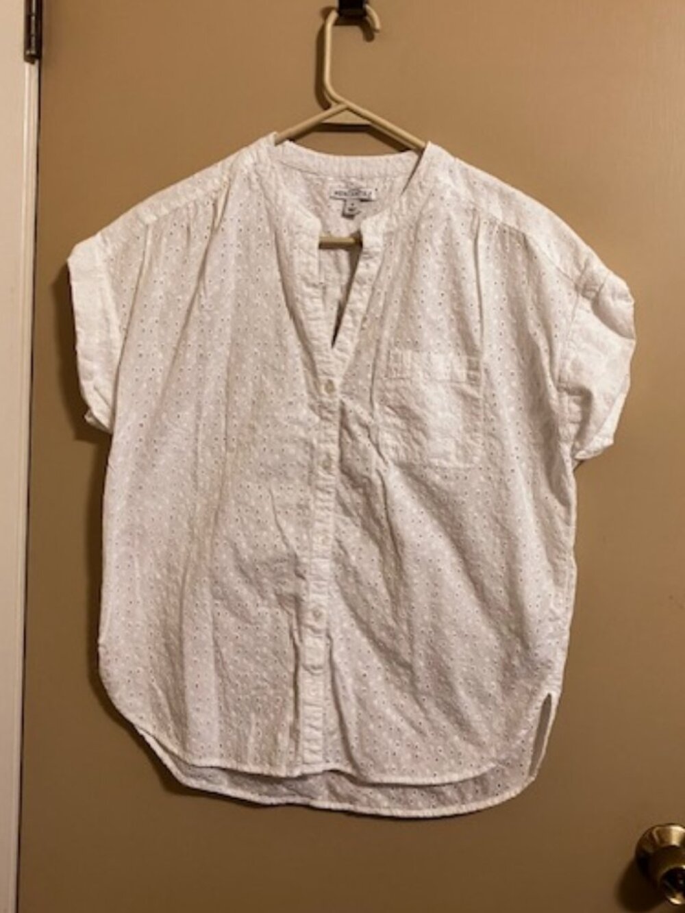 J. Crew Mercantile White Eyelet Top